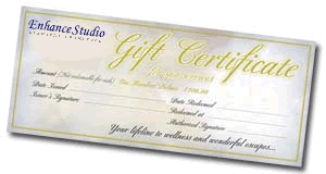 Gift Certificate from Enhance Studio